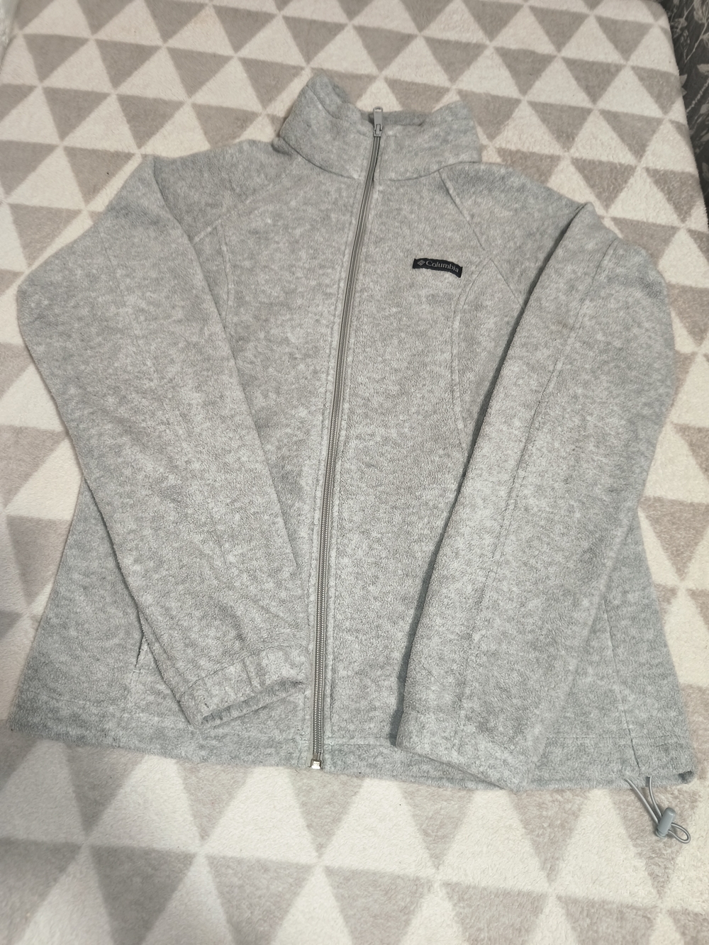 Columbia Women's Light Gray Full-Zip Fleece Jacket